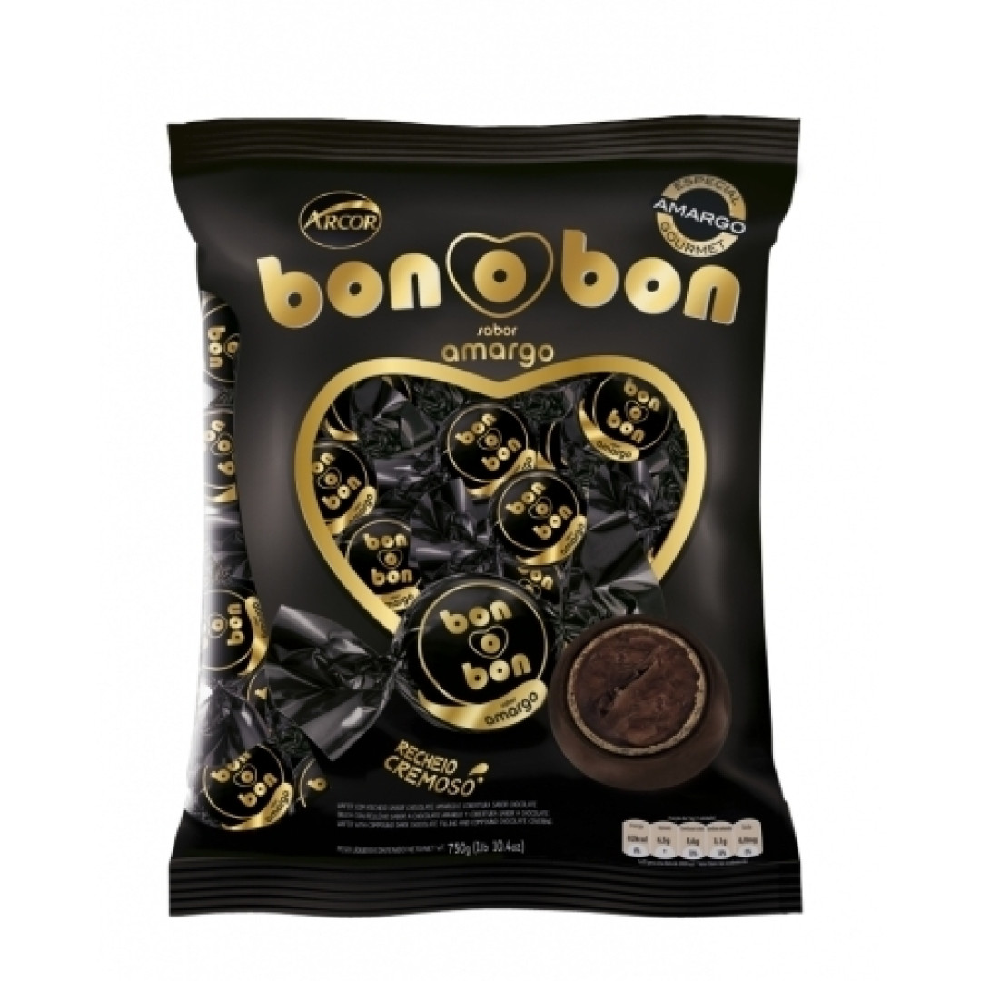 Detalhes do produto Bombom Bonobon Pc 750Gr (50Un) Arcor Amargo