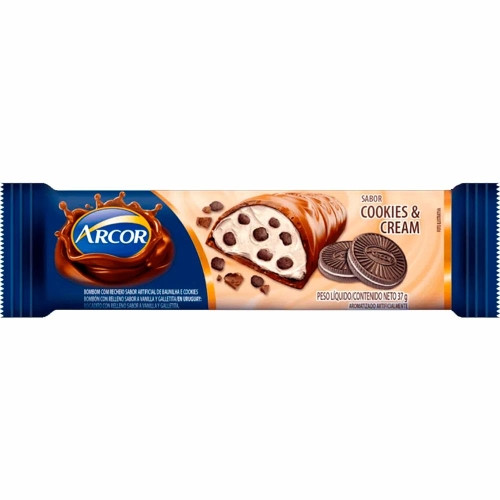 Detalhes do produto Choc Rech 12X37Gr Arcor Cookies Cream