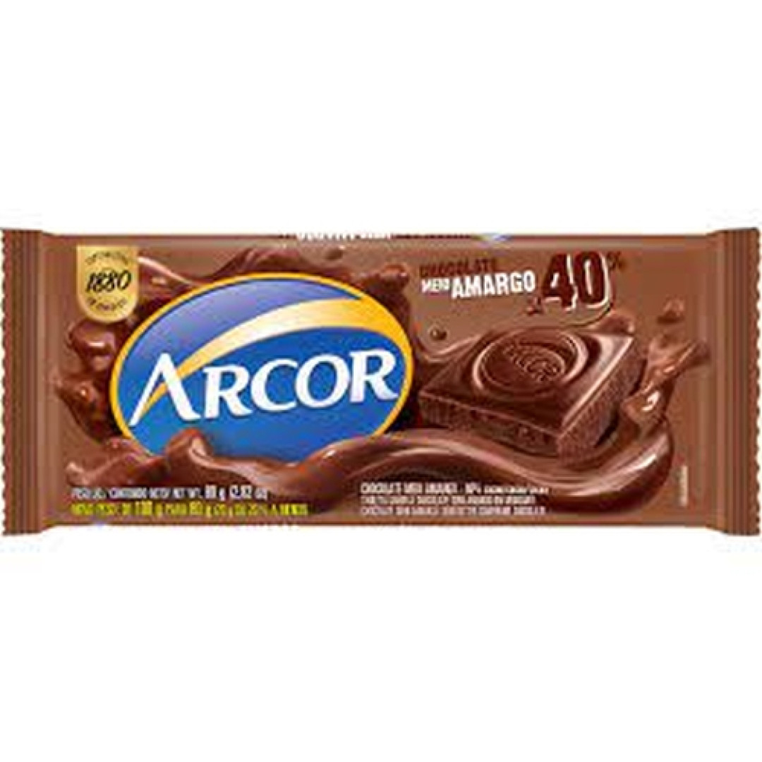 Detalhes do produto Choc 80Gr Arcor Meio Amargo