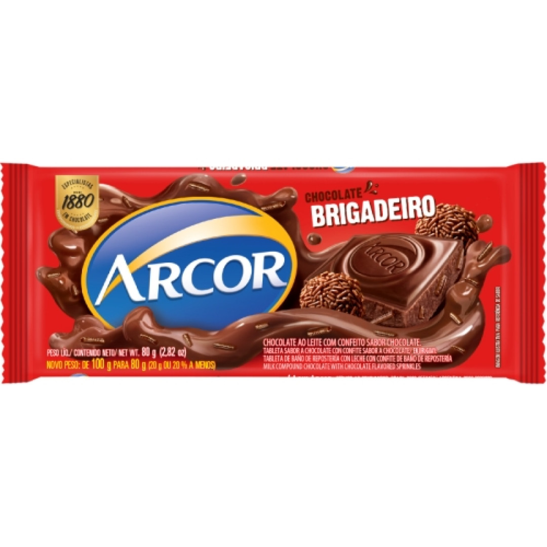 Detalhes do produto Choc 80Gr Arcor Brigadeiro