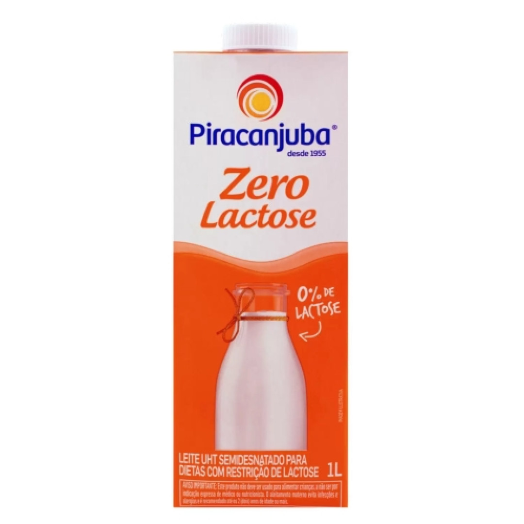 Detalhes do produto Leite Uht Ninho Zero Lactose 1L Piracanj Semidesnatado