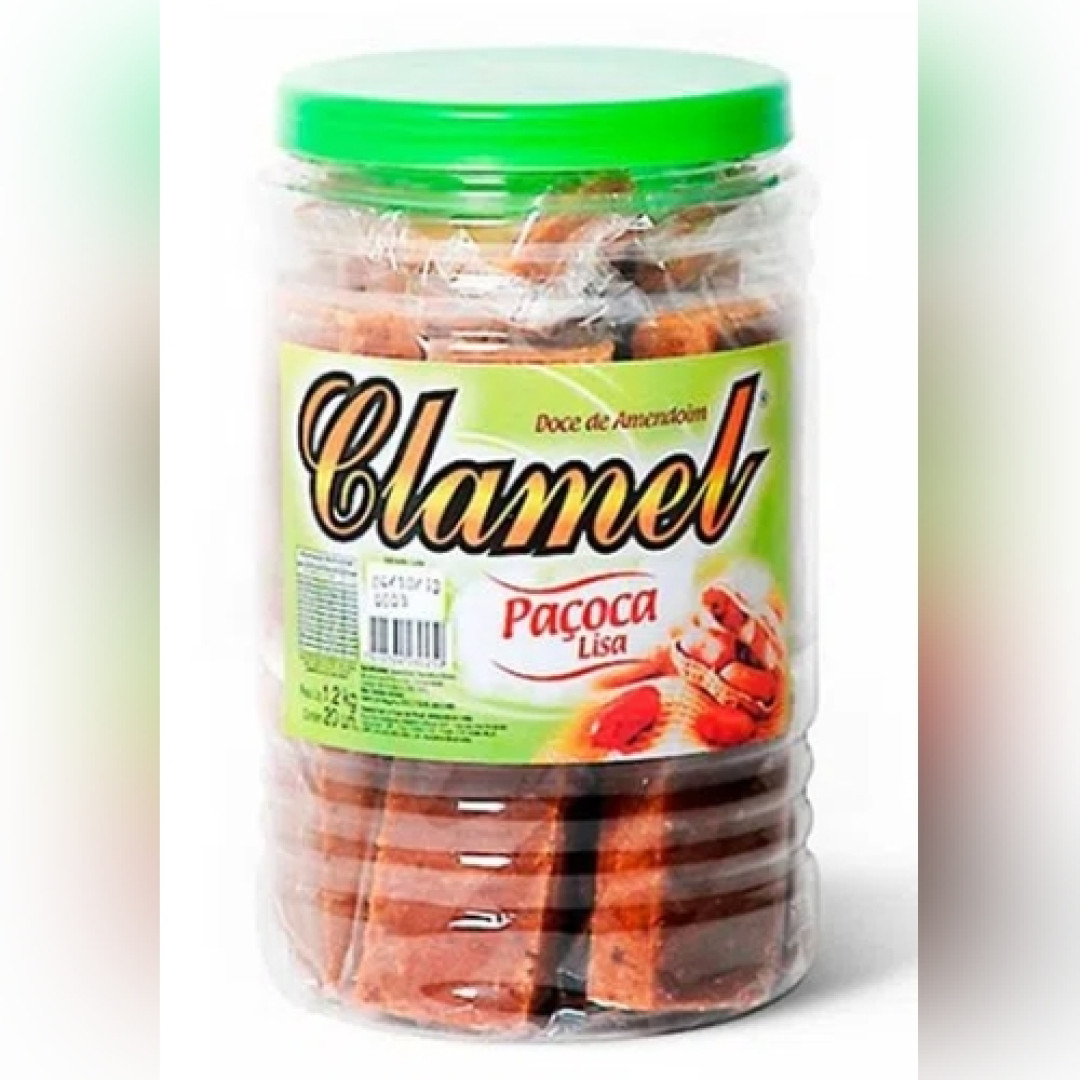 Detalhes do produto Pacoca Quad Lisa Embr Pt 20X60Gr Clamel Amendoim