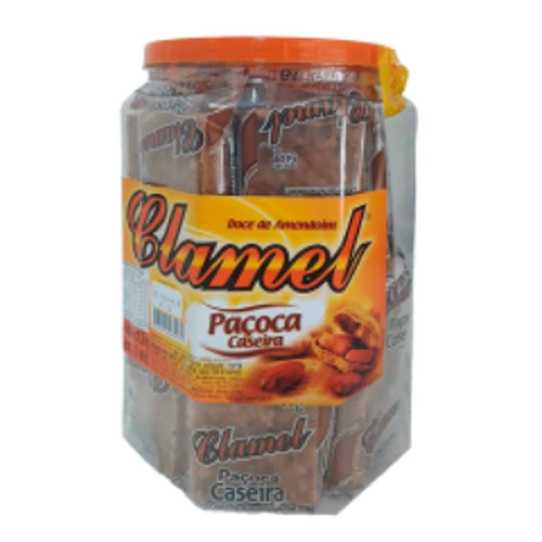 Detalhes do produto Pacoca Caseira Embr Pt 20X60Gr Clamel Amendoim