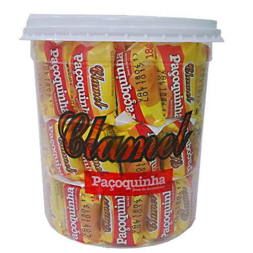 Detalhes do produto Pacoca Rolha Embr Pt 12X15Gr Clamel   Amendoim