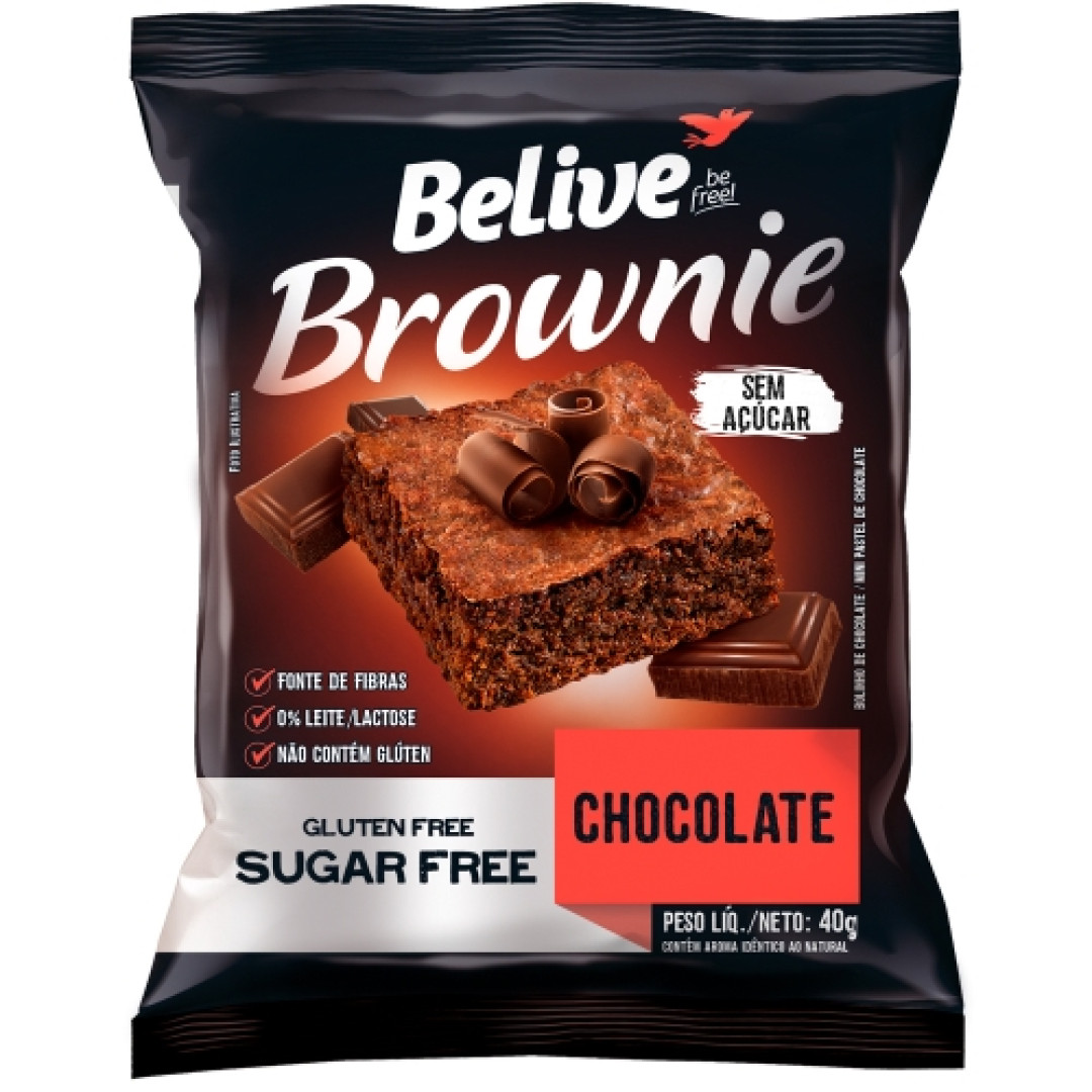 Detalhes do produto Brownie Zero 40Gr Belive  Chocolate