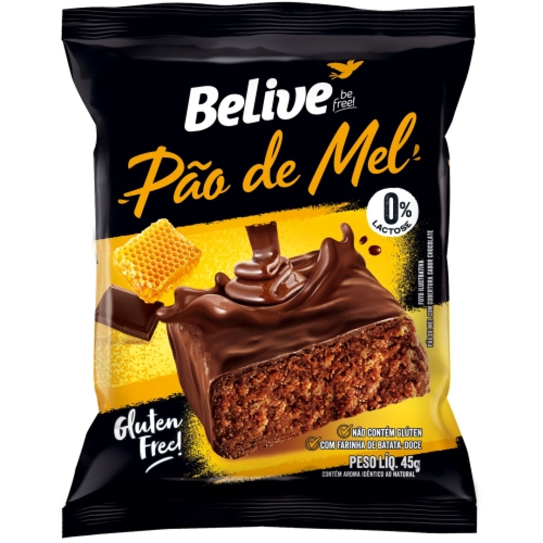 Detalhes do produto Pao De Mel Sem Gluten 45Gr Belive .
