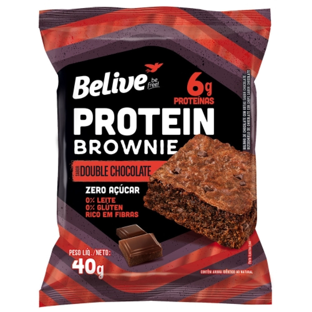 Detalhes do produto Brownie Protein Zero 40Gr Belive  Chocolate