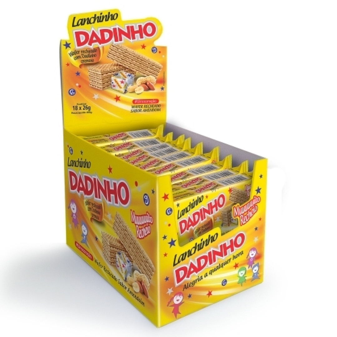 Detalhes do produto Bisc Wafer Lanchinho 18X26Gr Dadinho Amendoim