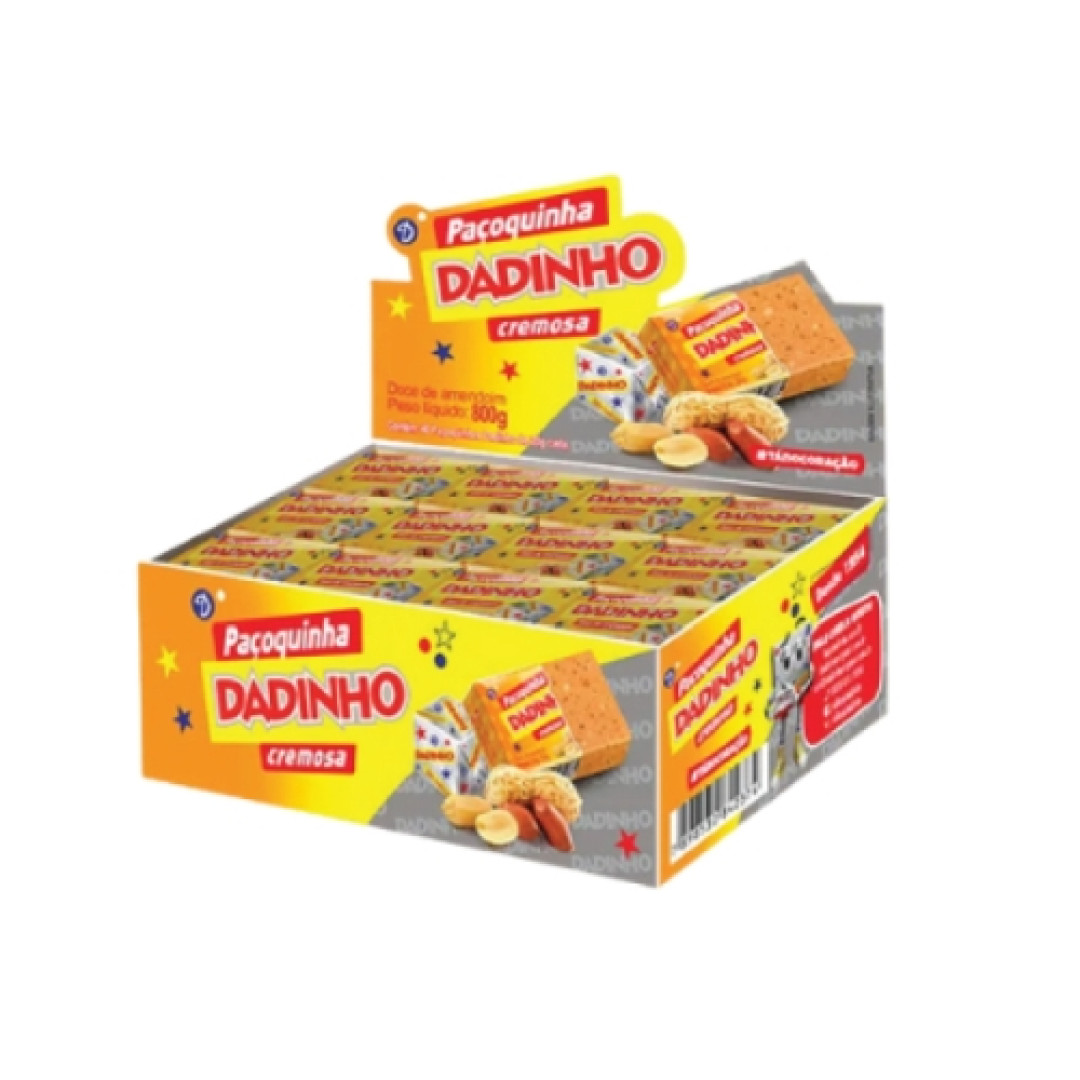 Detalhes do produto Pacoca Quad Embr 40X20Gr Dadinho Amendoim