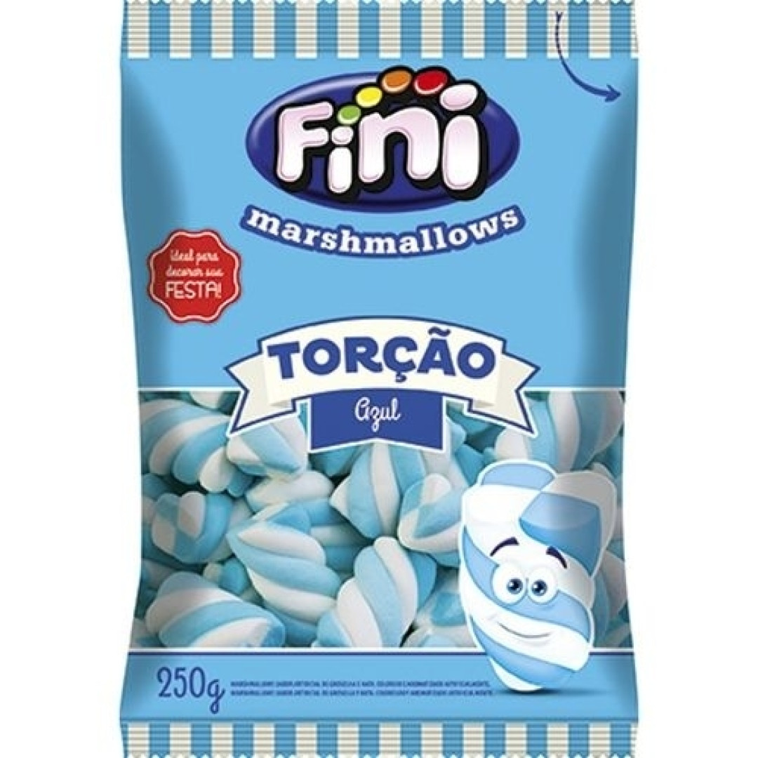 Detalhes do produto Marshmallow Torcao Azul 250Gr Fini Groselha Nata