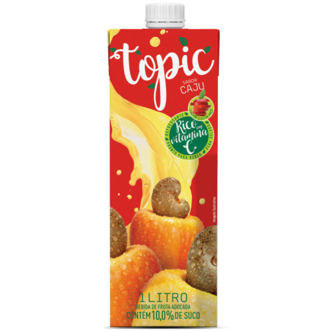 Detalhes do produto Suco Topic 1Lt Tecpolpa Caju