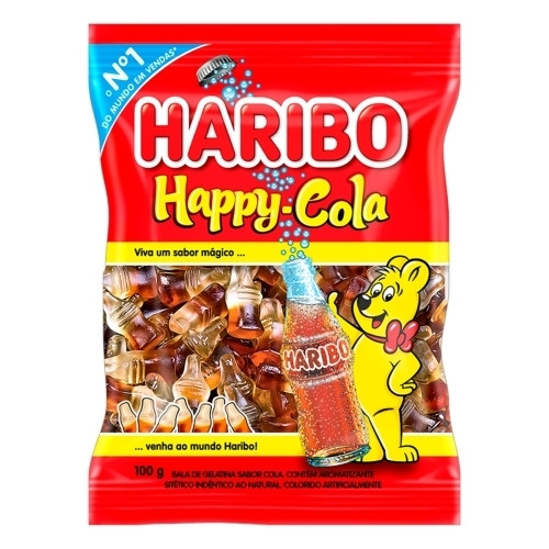 Detalhes do produto Bala Gel Happy Cola 100Gr Haribo Cola