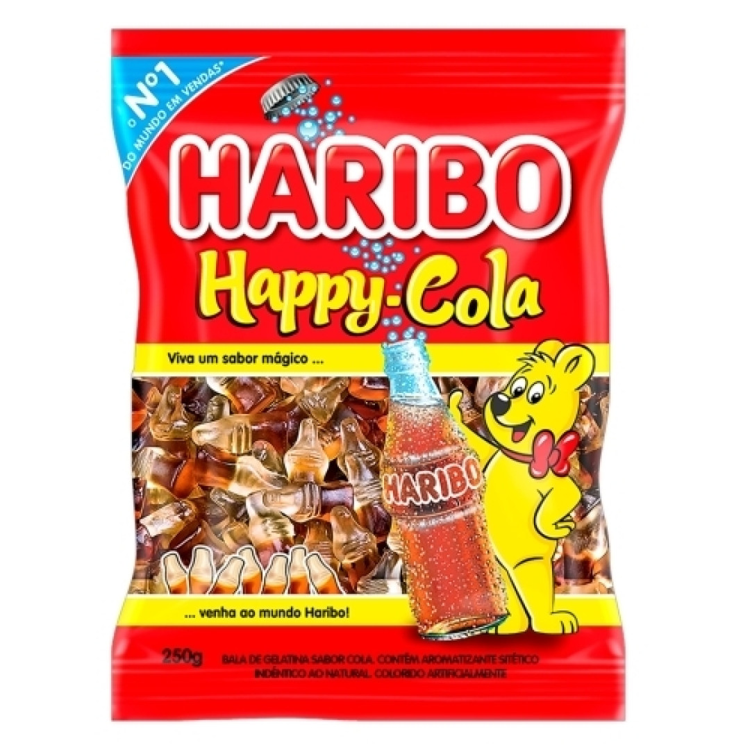 Detalhes do produto Bala Gel Happy Cola 250Gr Haribo Cola
