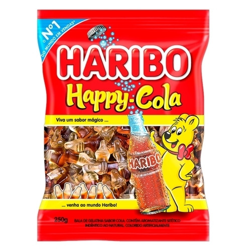 Detalhes do produto Bala Gel Happy Cola 250Gr Haribo Cola