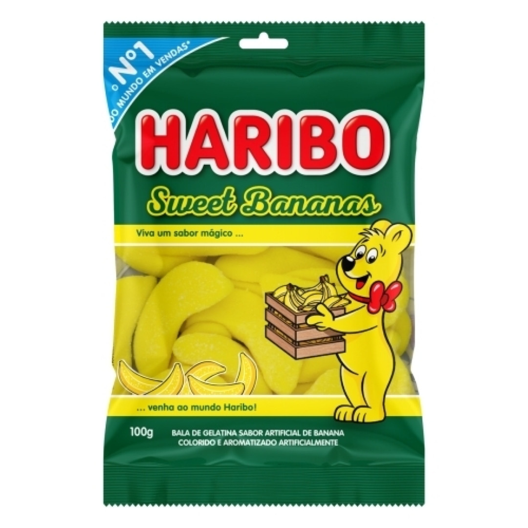 Detalhes do produto Bala Gel Sweet Bananas 100Gr Haribo Banana