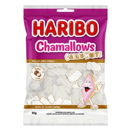 Detalhes do produto Marshmallow Chamallows White 80Gr Haribo Coco