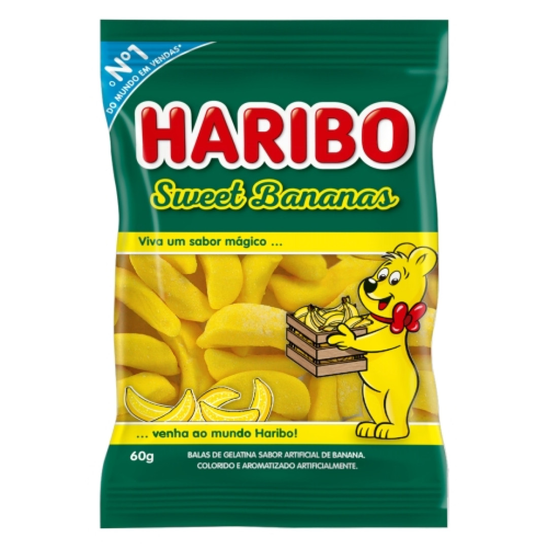 Detalhes do produto Bala Gel Sweet Bananas 60G Haribo Banana