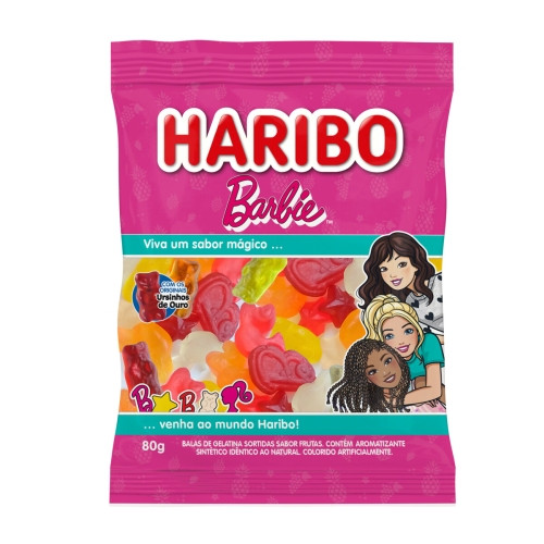 Detalhes do produto Bala Gel Barbie 80Gr Haribo Sortidos
