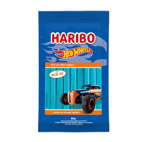 Detalhes do produto Bala Sticks Hot Wheels 80Gr Haribo Blue Ice