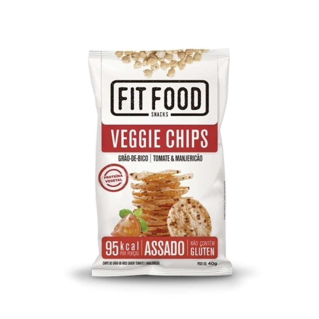 Detalhes do produto Snack Grao Bico Veggie Chips 40G Fitfood Tomate