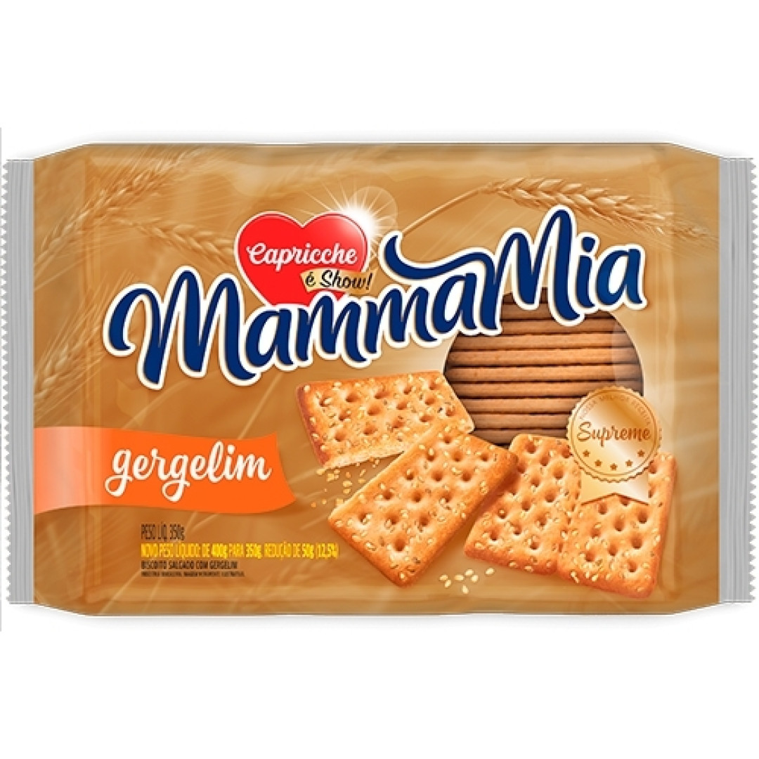 Detalhes do produto Bisc Cream Cracker Mamma Mia 350Gr Capri Gergelim