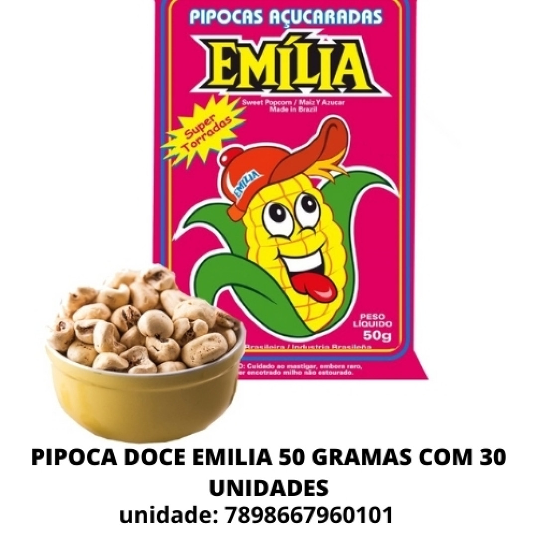 Detalhes do produto Pipoca 30X50Gr Emilia Doce