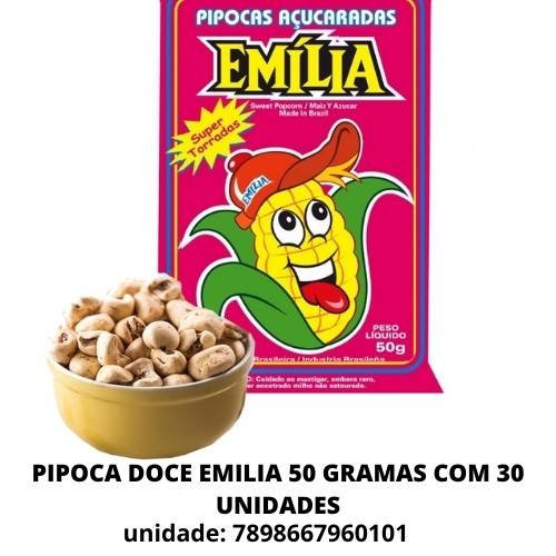 Detalhes do produto Pipoca 30X50Gr Emilia Doce
