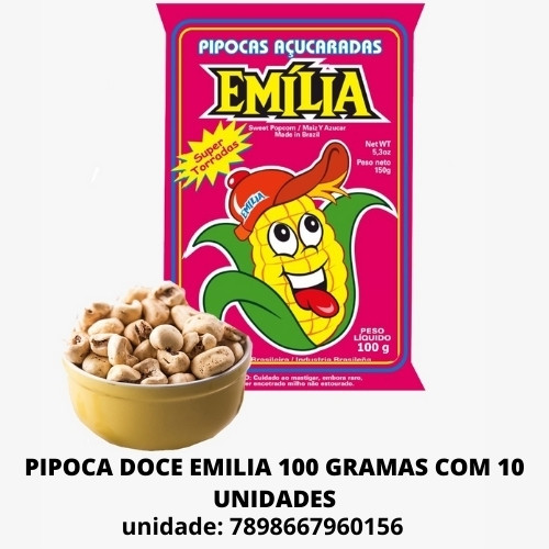 Detalhes do produto Pipoca 10X100Gr Emilia Doce