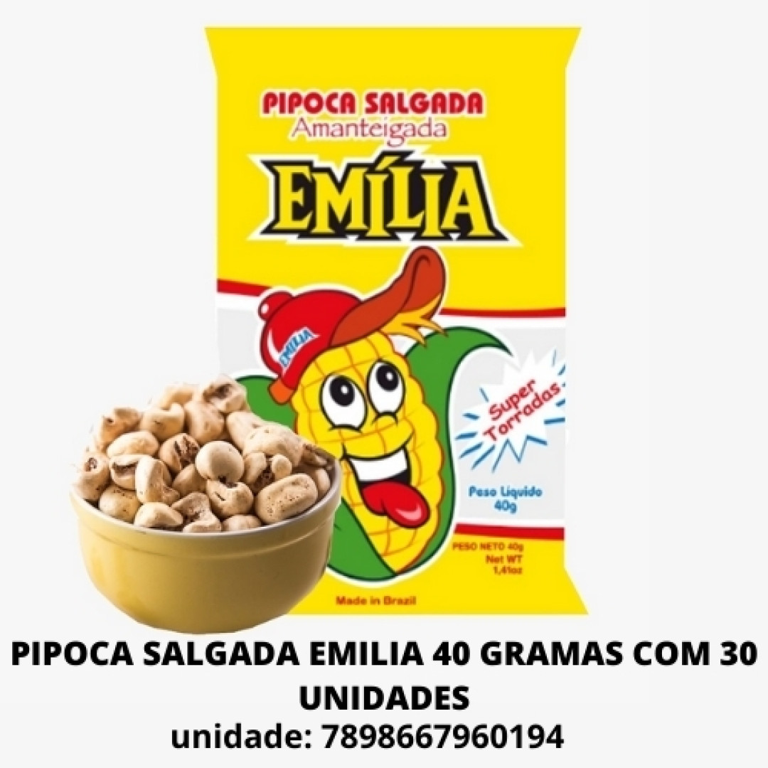 Detalhes do produto Pipoca 30X40Gr Emilia Salgado