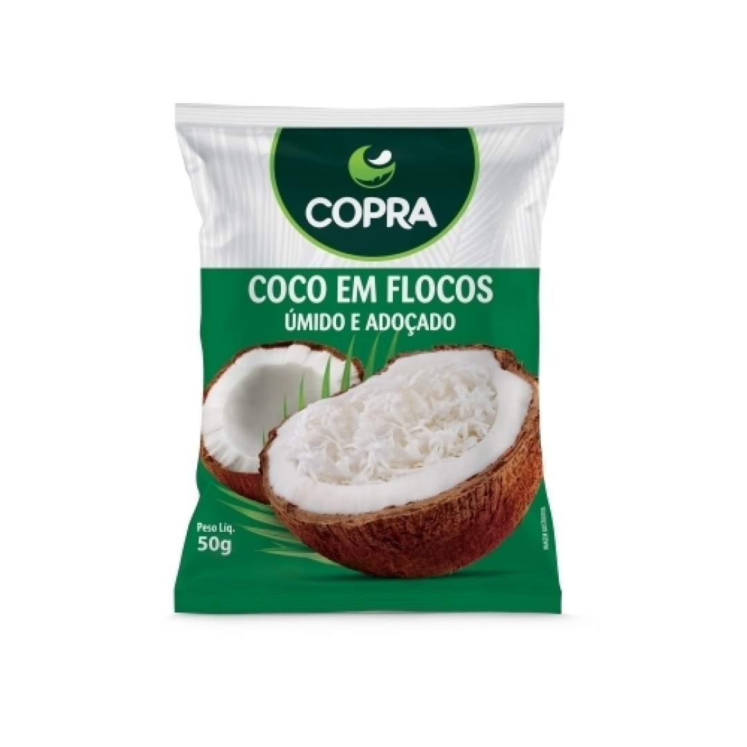 Detalhes do produto Coco Flocos Pc 50Gr Copra Adocado.desidra