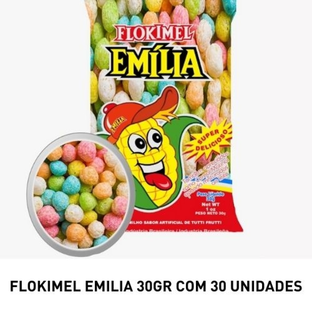 Detalhes do produto Pipoca 30X30Gr Flokimel Emilia Tutti Frutti
