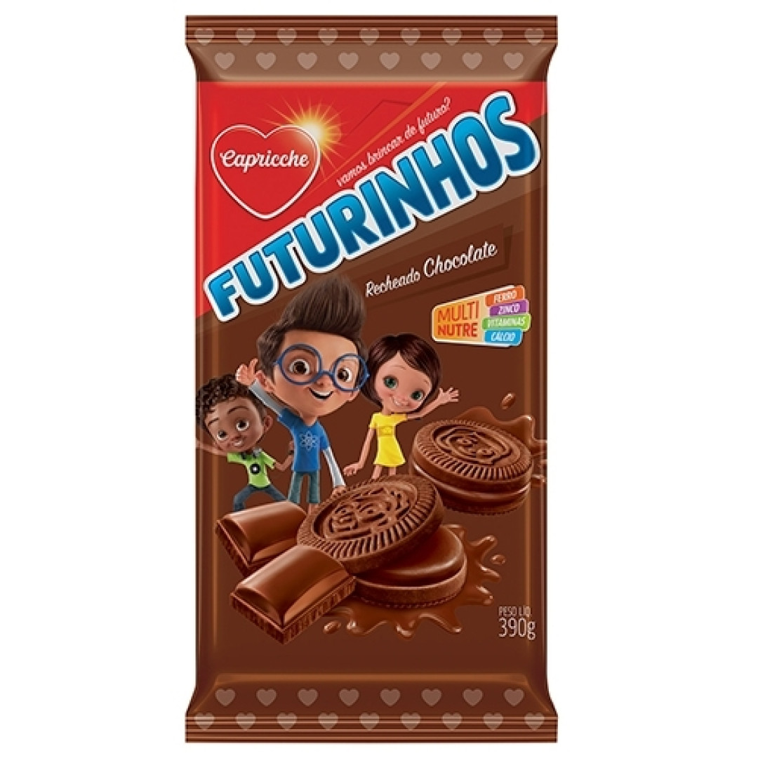 Detalhes do produto Bisc Rech Futurinhos 390Gr Capricche Chocolate
