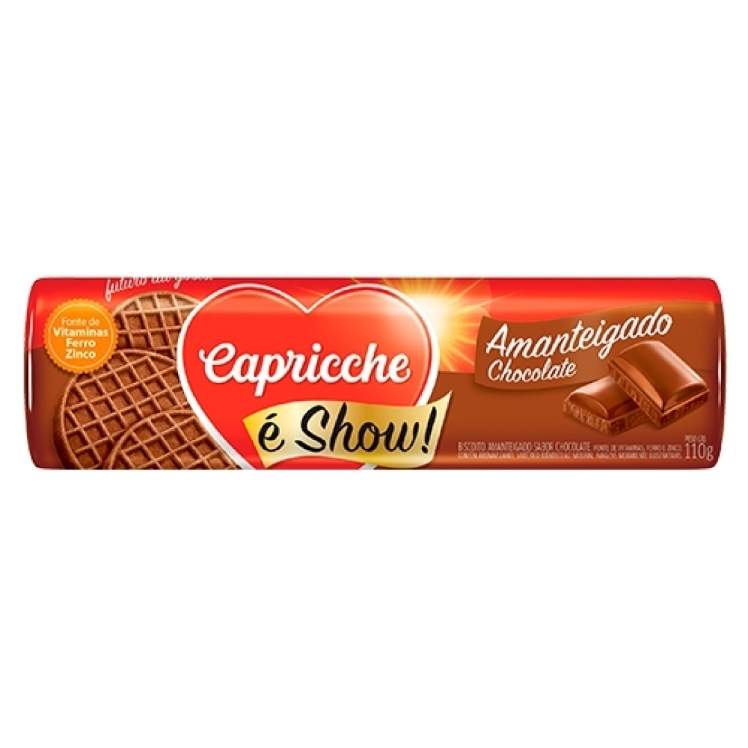 Detalhes do produto Bisc Amanteigado 110Gr Capricche Chocolate