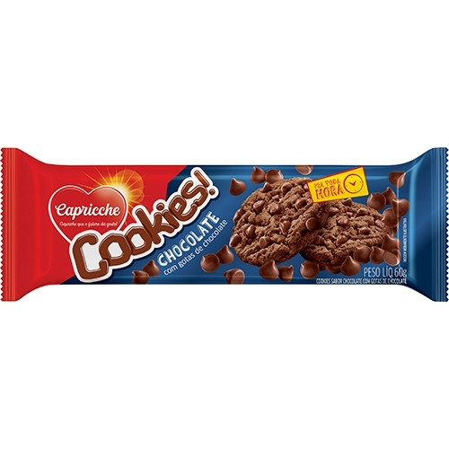 Detalhes do produto Bisc Cookies Pc 60Gr Capricche Chocolate