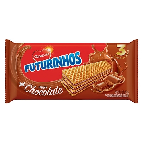 Detalhes do produto Bisc Rech Futurinhos 80Gr Capricche Chocolate