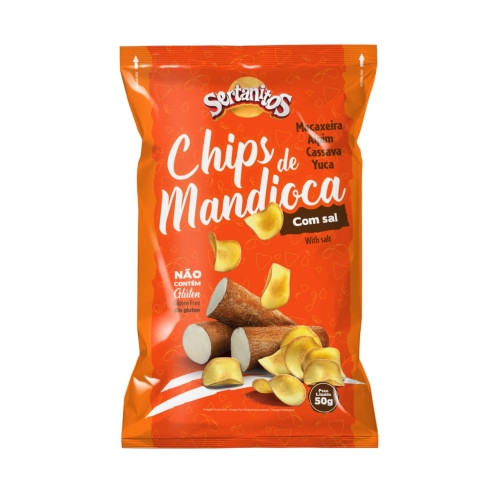 Detalhes do produto Mandioca Chips 50Gr Sertanitos Natural