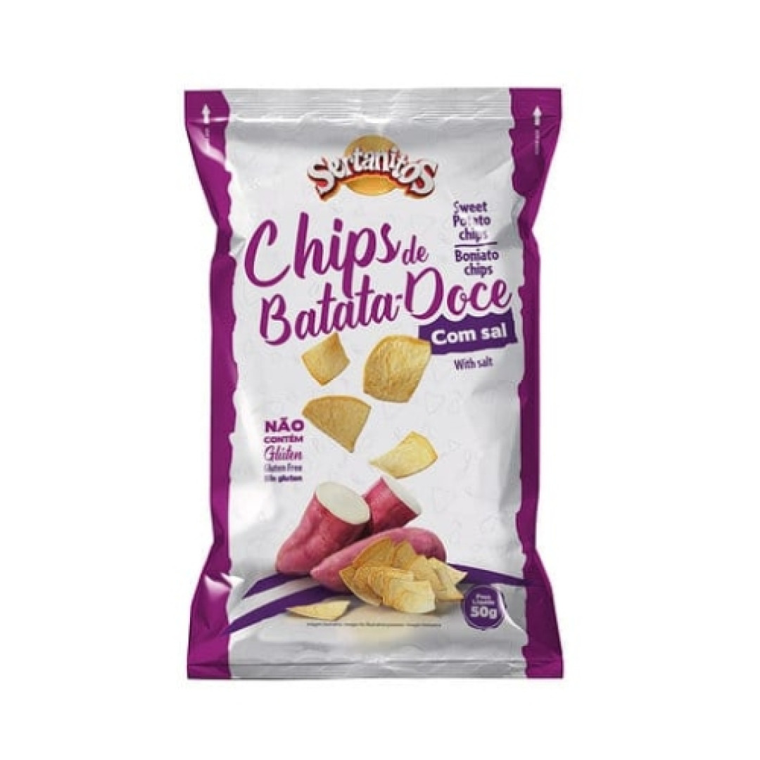 Detalhes do produto Batata Doce Chips 50Gr Sertanitos Com Sal