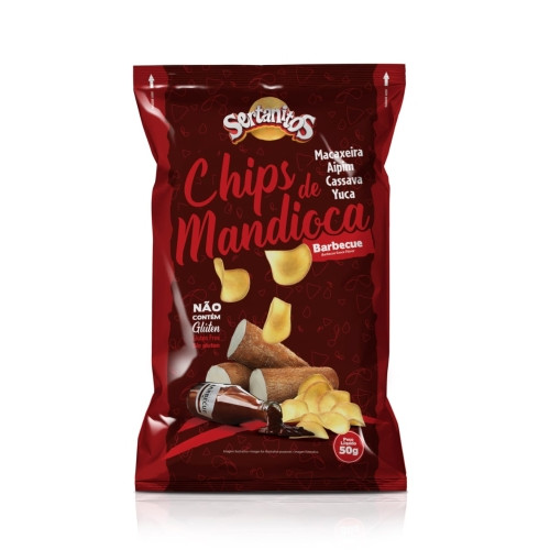 Detalhes do produto Mandioca Chips 50Gr Sertanitos Barbecue
