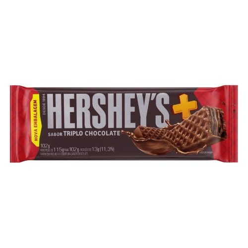 Detalhes do produto Choc Wafer Hershey Mais 102Gr Hersheys Triplo Chocolat