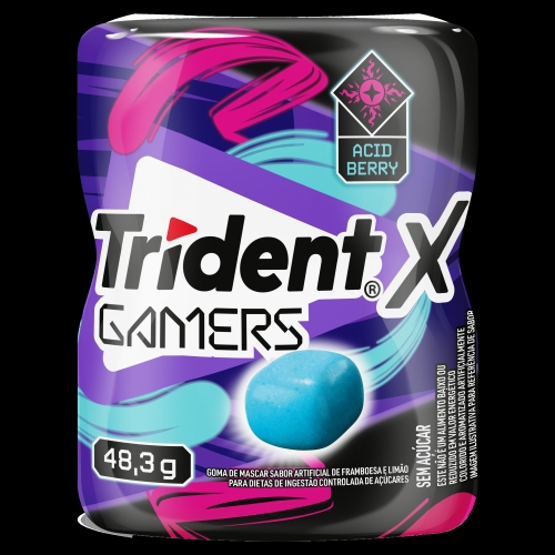 Chicle Trident X Gamers 48,3Gr Mondelez Framb.limao Chicle Trident X Gamers 48,3Gr Mondelez Framb.limao
