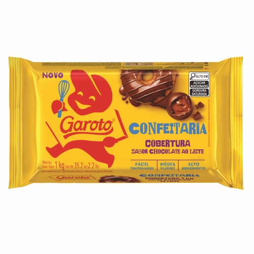 Cobert Confeitaria 1Kg Garoto Ao Leite Cobert Confeitaria 1Kg Garoto Ao Leite