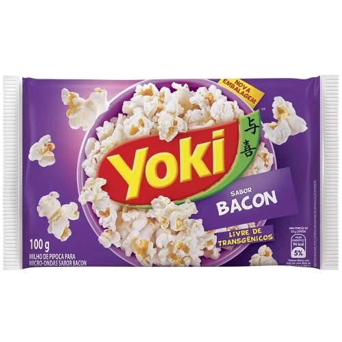 Pipoca Microondas Popcorn 100Gr Yoki Bacon