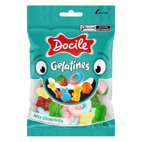 Bala Gel Gelatines Mix 80Gr Docile Frutas Vermelha Bala Gel Gelatines Mix 80Gr Docile Frutas Vermelha