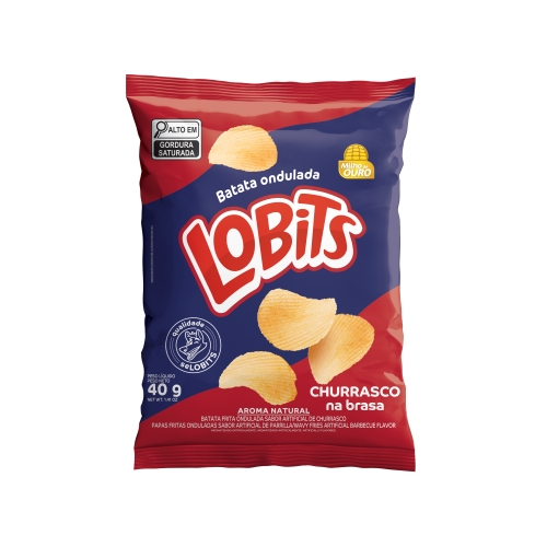Batata Ondulada Lobits 40Gr Milho Ouro Churrasco Batata Ondulada Lobits 40Gr Milho Ouro Churrasco