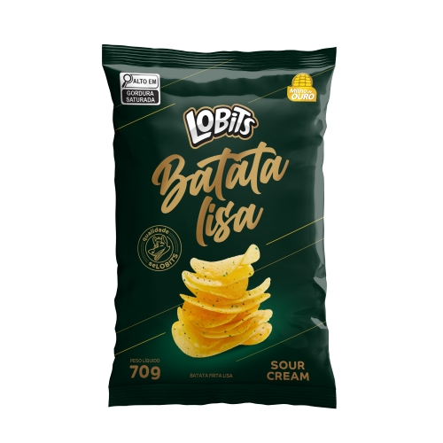 Batata Lisa Lobits 70Gr Milho Ouro Sour Cream Batata Lisa Lobits 70Gr Milho Ouro Sour Cream