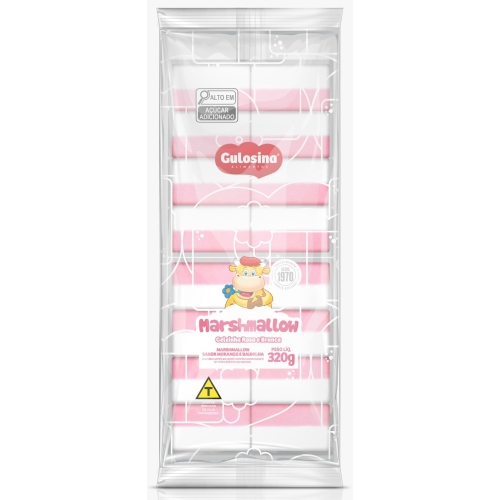 Marshmallow Pc 320Gr Gulosina Morango Marshmallow Pc 320Gr Gulosina Morango