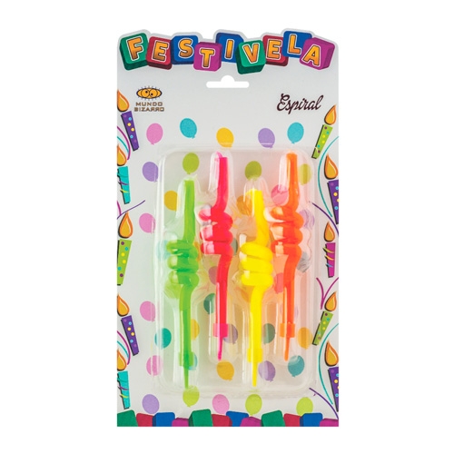 X Vela Festivela Espiral Bizarro Colorido X Vela Festivela Espiral Bizarro Colorido
