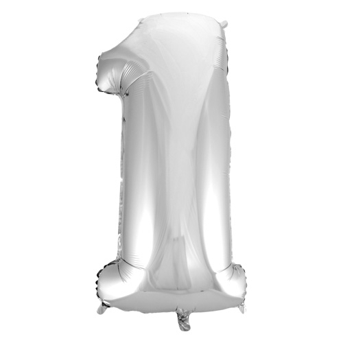 X Balao Metalizado Numer 1 28" 1Un Mundo Prata X Balao Metalizado Numer 1 28" 1Un Mundo Prata