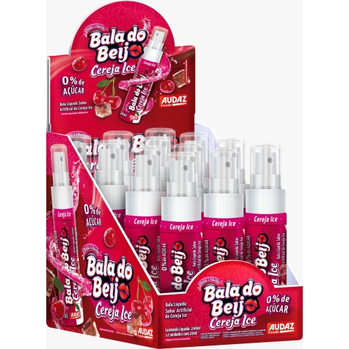 Bala Liq Spray Beijo Dp 12Un Zen Toys Cereja Ice Bala Liq Spray Beijo Dp 12Un Zen Toys Cereja Ice