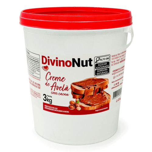 Creme 3Kg Divino Nut Avela.cacau Creme 3Kg Divino Nut Avela.cacau
